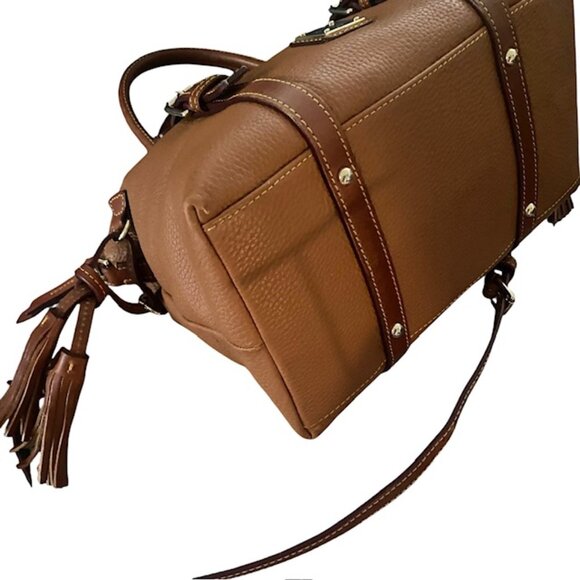 Dooney & Bourke Bristol Caramel Pebbled Leather Satchel - Picture 6 of 11